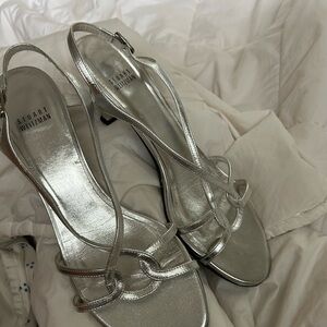 Stuart Weitzman Silver Sandals